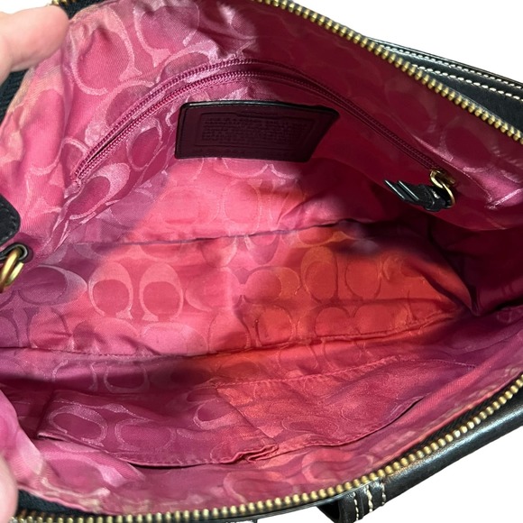 Vintage Coach Legacy Turnlock Leather Satchel Bag Purse 12868 - Picture 10 of 11